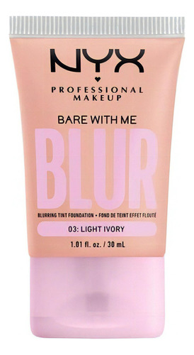 Base De Maquillaje Bare With Me Blur Tint Nyx Ivory Tono Light ivory