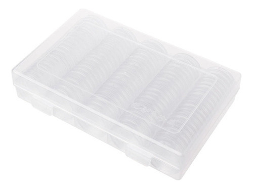 A 100 Cápsulas Portamonedas 27 Mm Caja Redonda