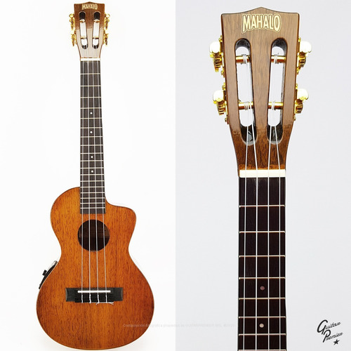 Imagen 4 de 8 de Ukelele Tenor Electroacustico Corte Mahalo Afinador Funda Na