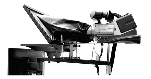Teleprompter Hemon Com Monitor De Retorno Led 18,5 Completo