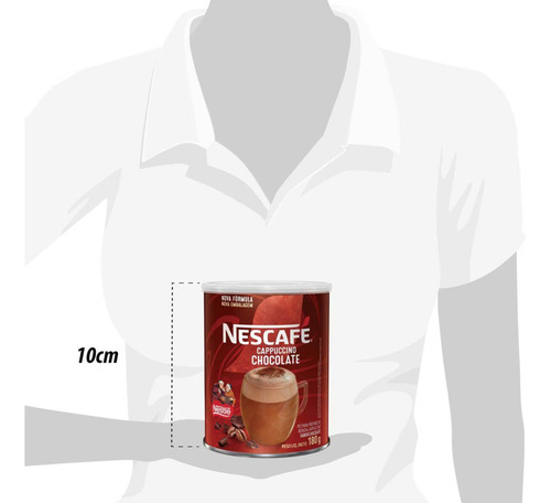 Kit 3 Cappuccino Chocolate Frades Solúvel Nescafé Lata180g