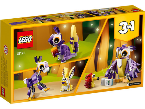 Set De Construccion Lego Creator 3en1 Criaturas Fantásticas Del Bosque 31125 175 Piezas En Caja.