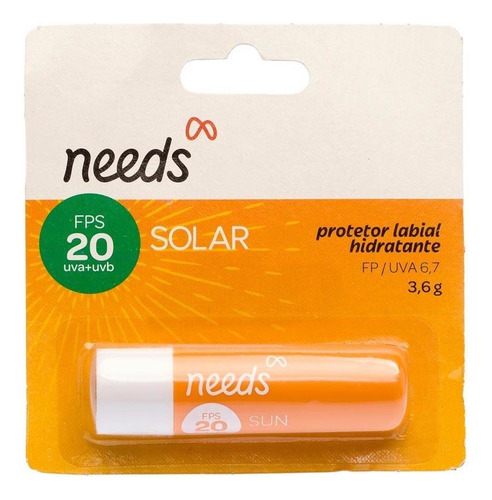 Protetor Solar Labial Needs Hidratante Fps20 Com 3,6g