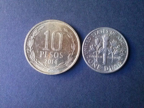 Moneda Estados Unidos One Dime 1990 Ceca P Níquel (c45)