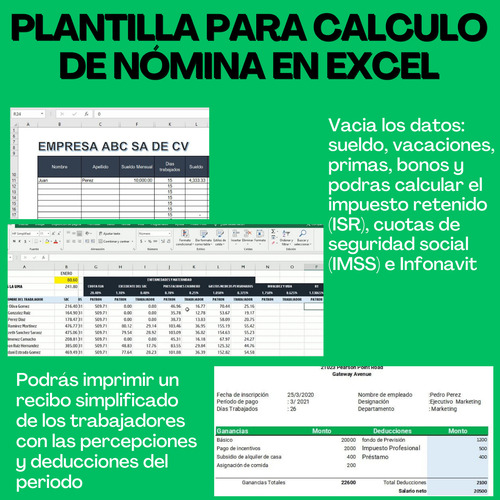 Plantilla En Excel Para Calculo De Nomina