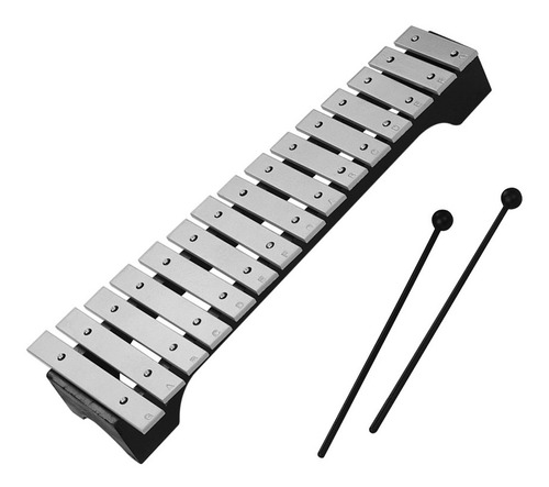 15 Notas Xilófono Glockenspiel Barras De Aluminio Con Base D
