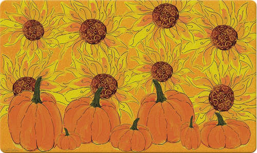 800278 Sunflowers And Pumpkins Fall Door Mat 18x30 Inch...