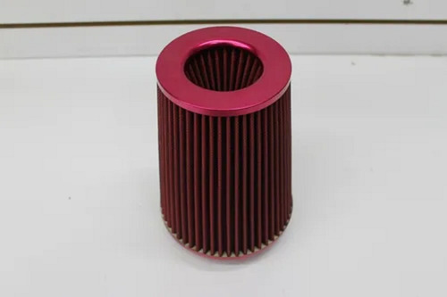 Imagen 2 de 2 de Filtro De Aire De Alto Flujo Rojo Metálico Auto/camioneta