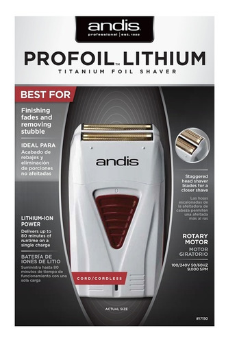 Maquina Afeitadora Profesional Andis Profoil Lithium