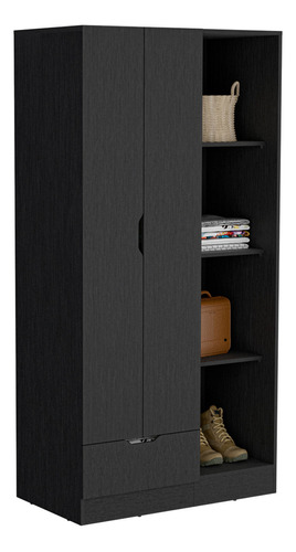 Closet Armario Memphis 2 Puertas 1 Cajon 180 X 90 X 50 Rta Color Wengue