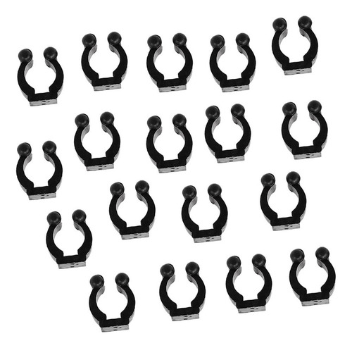 18 Pedazos De Clips Plásticos De Cue De Pool Color Negro