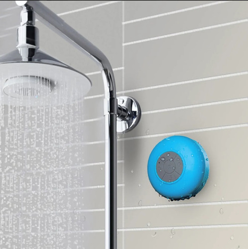 Parlante Resistente Al Agua Celeste Altavoz Y Microfono