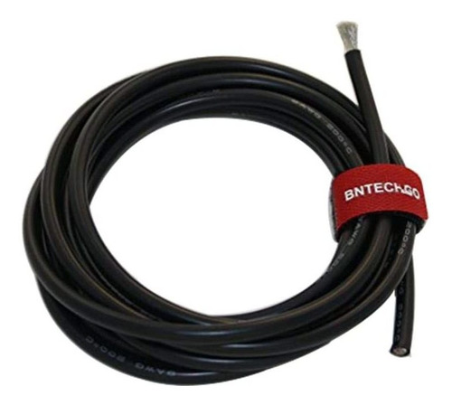 Cable De Silicona De 8 Calibre Negro 10 Ft Ultra Flexib...