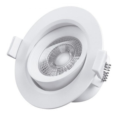 Imagen 1 de 9 de Pack 10 Spot Embutir Led Cob 7w 520lm Extra Chato