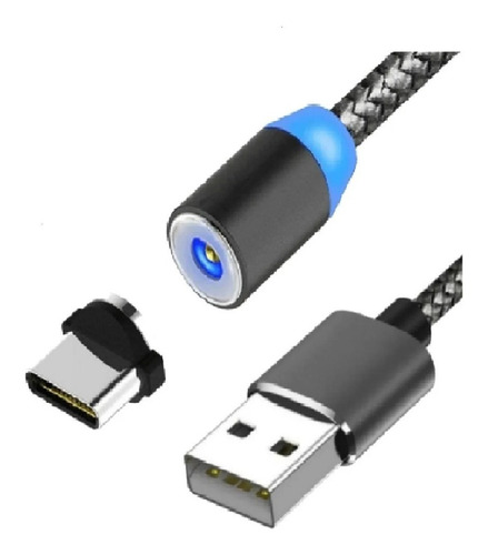 Imagen 1 de 3 de Cable Magnético Carga Usb Tipo C Punta Imantada 360 Android