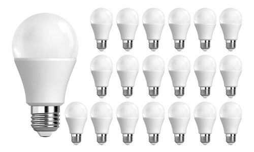 Pack X 20 Lámparas Led 9w = 75w E27 Luz Cálida Envío Gratis