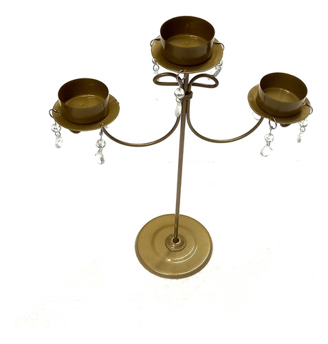 Candelabro Dorado X 2 Unidades De 27 Cm Alto