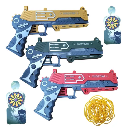 Brinquedo Kit Mini Pistola Com Dardos Ventosa Lançador Arminha De