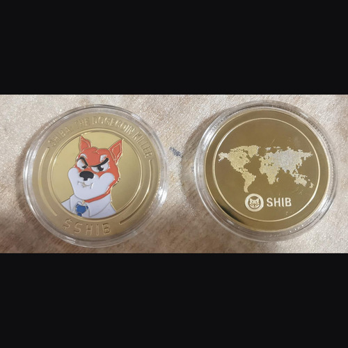 Monedas Dogecoin De 40 Mm, Monedas Doge Chapadas En Oro