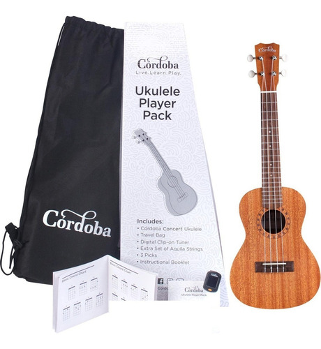 Ukelele Concierto Cordoba Con Estuche Color Marrón