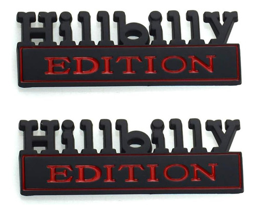 2pc Set Hillbilly Edition Emblem Emblem 3d Insignia De La De