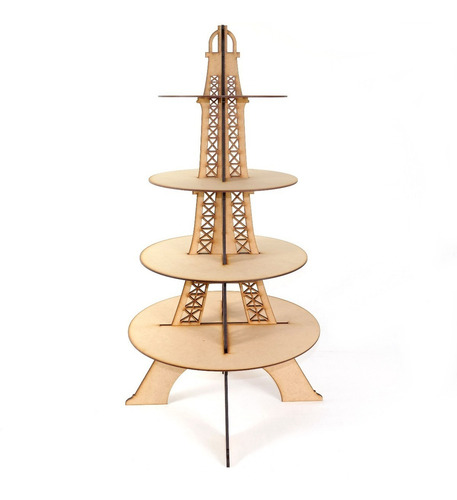 Imagen 5 de 6 de Base Cupcakes Torre Eiffel Muffins Panques Centro Mesa Mdf