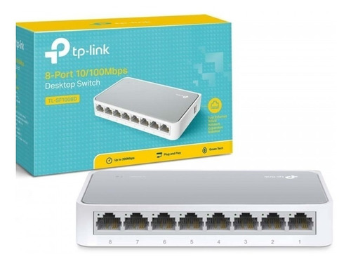 Switch 8 Puertos Tp-link Tl-sf1008d, No Administrable