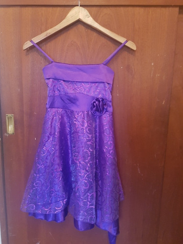 Vestido Nena Talle 6 Años Strapless Fiesta Belleza 1 Postur
