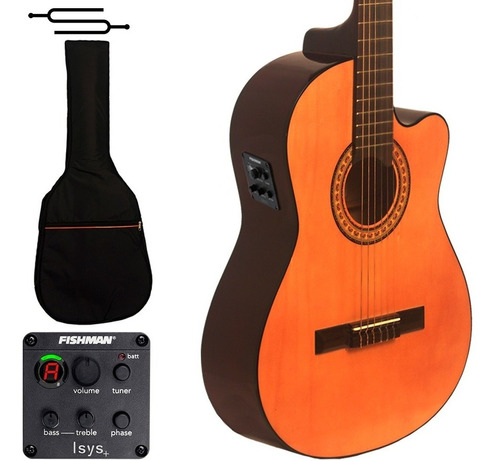 Gracia M6 Eq Fishman Guitarra Clasica Electrocriolla + Funda