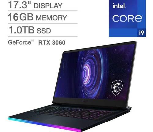 Imagen 2 de 7 de Notebook Gamer Msi Ge76 17.3 I9 12900h 1tb Ssd 16gb Rtx 3060