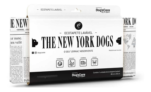 Tapete Higiênico Lavável Dogs Care The New York Dogs 88x58cm