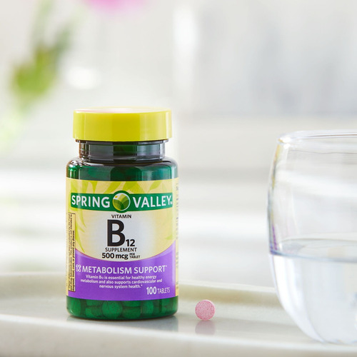 Spring Valley Vitamina B12 500 Mcg Cianocobalamina 100 Pieza