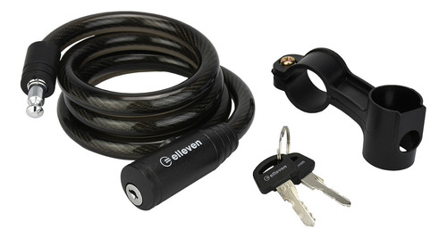 Cadeado Para Bicicleta Espiral Elleven 1 Metro Com Chave Cor Preto