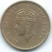 Moneda  De  Hong  Kong  10  Cents  1949  Muy  Buena  Barata