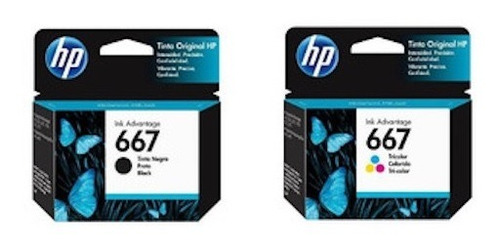 Cartuchos Hp 667 Negro Y 667 Color Estándar  Originales