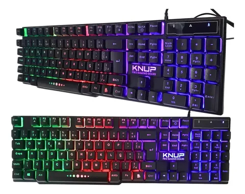 Teclado Gamer Semimecânico Knup KP-2043/A QWERTY ABNT2 USB Preto