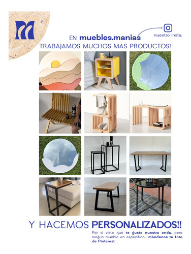 Banco Daytona - Hierro Y Madera - 60x40 - Muebles.manias Laqueado Negro
