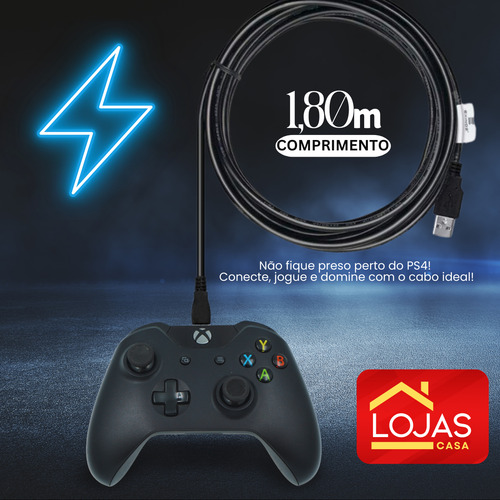 Cabo Carregador Para Controle Xbox One Usb V8 Resistente