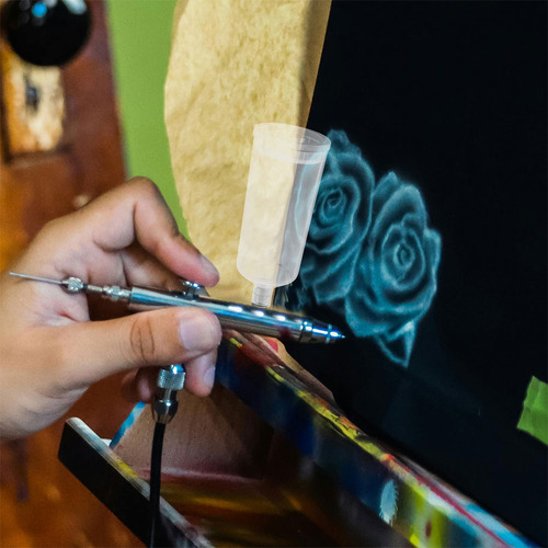 2 Unidades De Copo De Tinta Spray De Plástico, Pote, Acessór