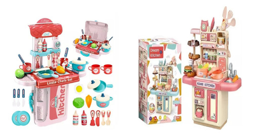 Set 2 Juegos D Cocina Cocinita Tiendita Comiditas Niñas
