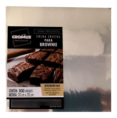 Embalagem De Brownie Celofane Transparente C/100unid Cromus