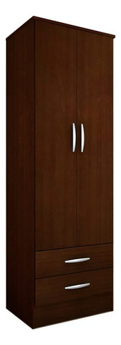 Placard Mosconi Express 60 X 47 X 182cm 2puertas2 Cajones Color Chocolate