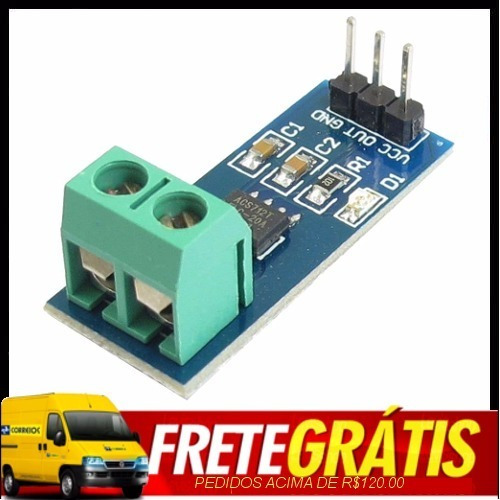 7 X Módulo Sensor De Corrente Acs712 - 5a Arduino Pic
