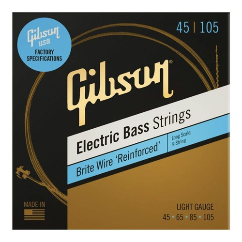 Gibson Cordas Para Baixo 045.105 Brite Wire Light Long Scale