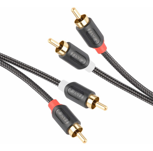 Cable Conexion Audio 2 Rca Macho A Macho | 1,8m / Negro