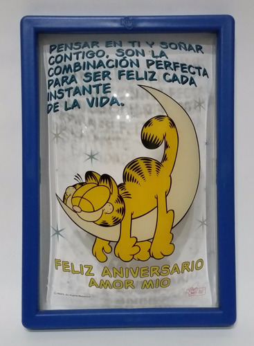 Tarjeta De Aniversario Tipo Cuadro De Garfield, Usado