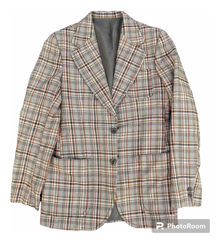 Blazer Vintage Cuadrille Marrón T.s/m