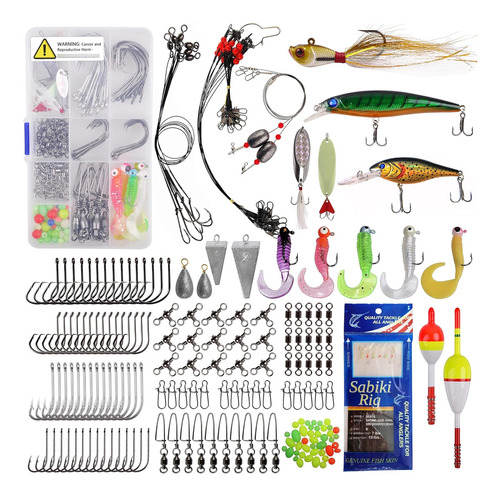 Kit Accesorios D/pesca Orootl Aparejos Agua Salada 212pcs