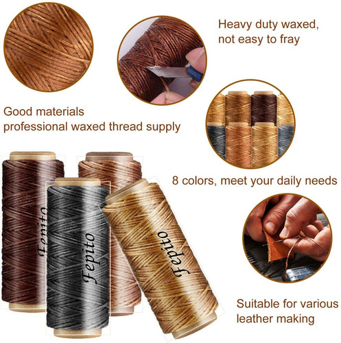Imagen 5 de 6 de Kit Completo De Artesanía Para Coser O Reparar Cuero