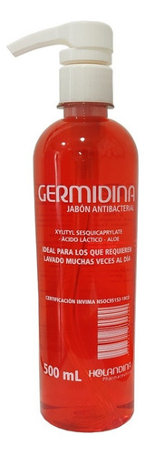 Jabon Antibacterial Li Germidina Holandina 500 Ml - Ml A $35